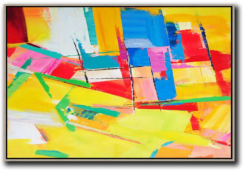 Horizontal Palette Knife Contemporary Art - Contemporary Art Prints Extra Large